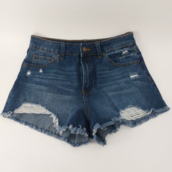 New York Rewash Blue Cut off Shots Denim Jean Sz 5/27 Daisy - Picture 11 of 16